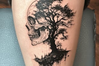 create a custom and unique tattoo design for you