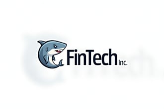 do awesome shark mascot logo design with 1 da delivery