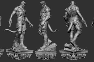 3d sculptor, cnc model, 3d mesh fixing, zbrush sculptor, warhmmer 40k,head bust