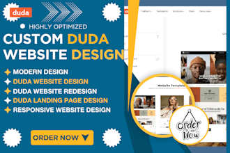 do responsive duda website design and redesign, with duda website builder