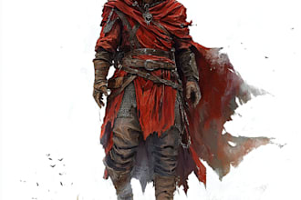 create a dnd art and d and d character for you