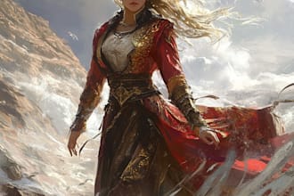 draw dnd party fantasy art, dnd character, concept art