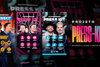 design electronic press kit, epk, one sheet, media kit, artist, music bands kit