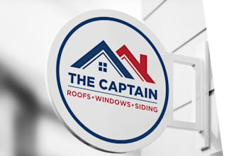 design professional home renovation, painting and roofing logo