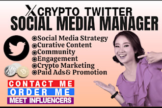 do fast organic x marketing x twitter crypto promotion as a social media manager