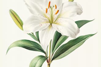 make a botanical illustration of flowers, plants, fruits