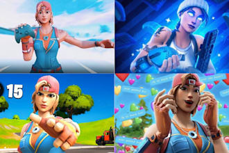 design fortnite streamers  gfx uefn 3d promotion clickbait youtube thumbnails