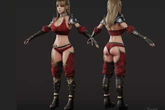 aaa warrior game character, ue5 realistic 3d human model,3d rig animate for game