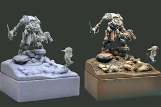 3d print and paint miniatures warhammer 40k dioramas action figures