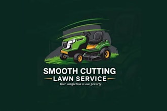 create creative and good looking lawn service logo design