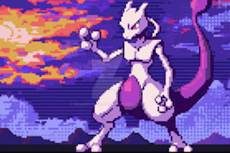 create pokemon pixel art sprite sheets and fakemon trainer