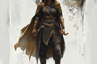 create a d and d character art and dnd art