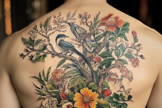 create custom american traditional tattoo design for you