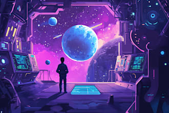 make sci fi illustration and sci fi art