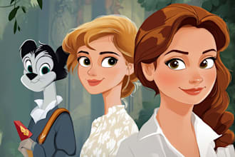 draw your portrait into a disney style cartoon