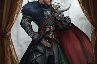 make a oc dnd character art or multi talented character
