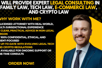 do family law, tech law, ecommerce law, crypto blockchain legal consulting