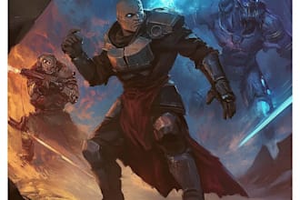 draw your dnd, sci fi, fantasy character or illustration