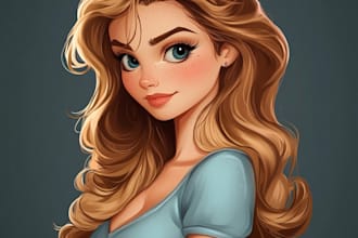 draw you cartoon in disney style
