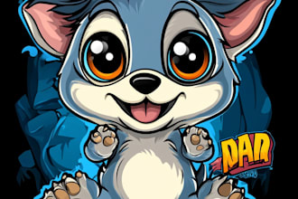 design custom mascot logo , animal cartoon character design