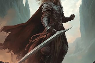 create original fantasy character concept art and design