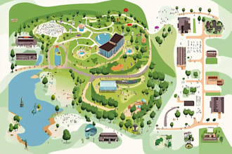 design custom event maps and detailed vector illustrations