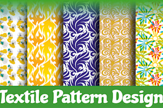 design unique textile patterns for fashion, fabric, or home decor