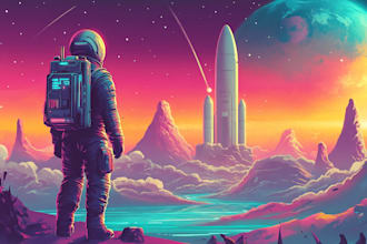 do a sci fi art and sci fi character
