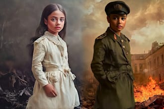 illustrate digital oil painting character portrait