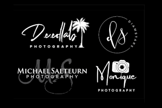 design luxury photography signature watermark studio logo