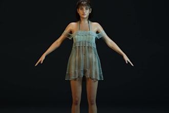do realistic 3d game character design, 3d metahuman, character design with rig
