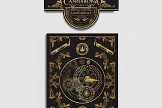 do modern cigar label, cigar logo, cigar band and cigar box design