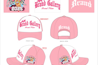 create design streetwear trucker hat, caps, dad hat urban minimalist clothes