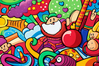 design doodle art illustration and cartoon doodle for art
