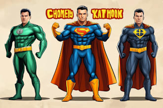 draw your favorite superhero character and comic character