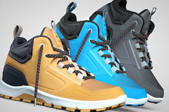 rerender 3d product, sneakers design, foot wear, luxury sport wears,3d animation