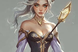 draw original fantasy game character art