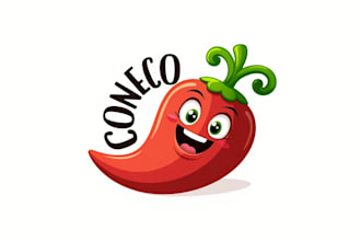 do chilli character mascot logo design