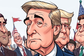 create a political cartoon or cartoon caricature