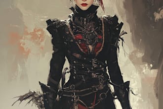 create a fantasy horror and fantasy horror character art