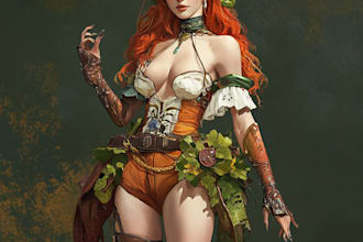 make a fantasy game character art and character art