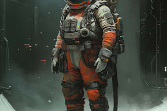do a sci fi art , sci fi character and concept art in my style