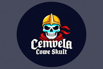 do masked skull corona mascot logo design