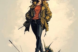 illustrated your dnd character art, for pathfinder and party