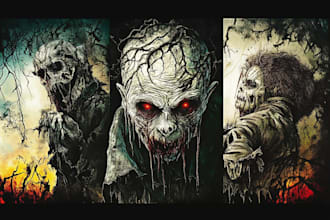 make awesome artwork for dark art, horror, creepy illustration