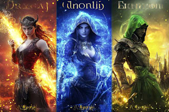 design fantasy book cover, paperback cover, or kindle cover