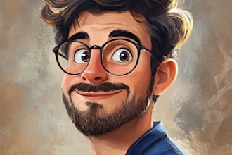 paint your cartoon portrait in disney style