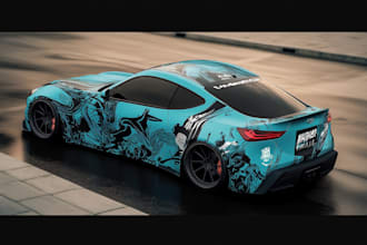 do amazing car wrap design or vehicle signage