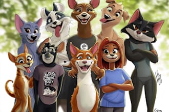 create animals cartoon character illustration design