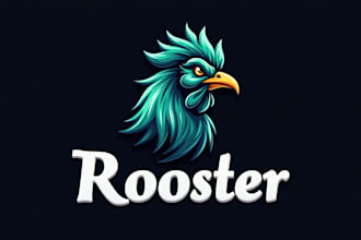 do exotic rooster head collection mascot logo